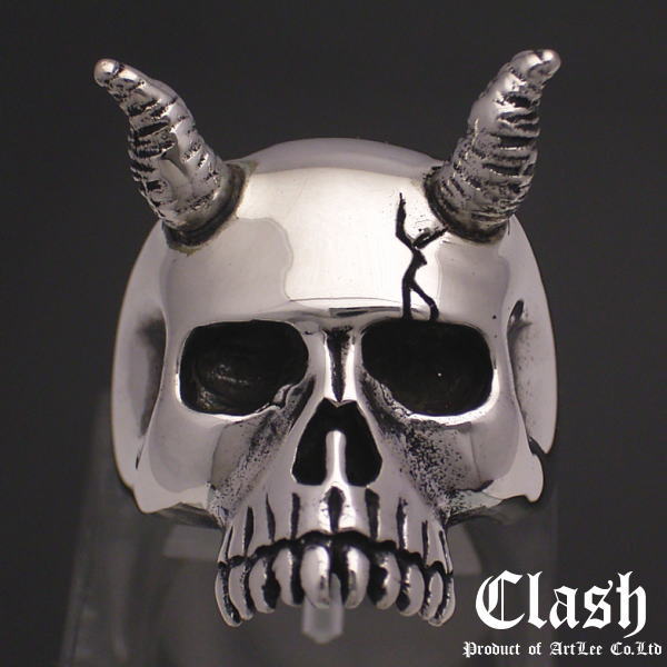 楽天市場】Clash 鬼スカルリング シルバー925 (おに,オニ,妖怪,地獄