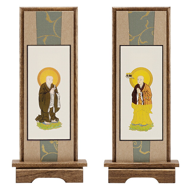 楽天市場】スタンド掛軸 浄土宗の脇掛 善導大師・法然上人 中 高さ27.2