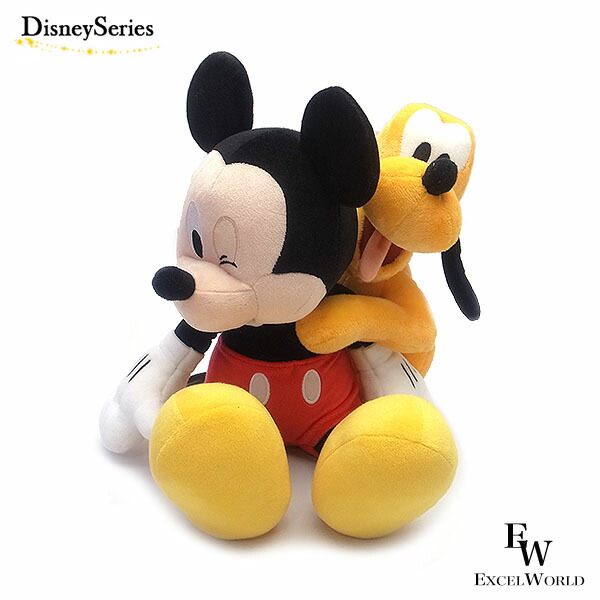 楽天市場】ミッキー＆プルート ぬいぐるみ 高さ約26cm ディズニー