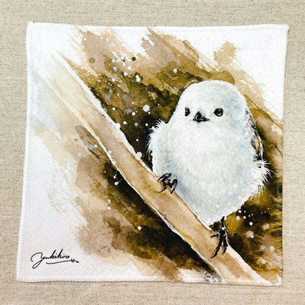 楽天市場】水彩画ハンドタオル シマエナガ ◇ゆうパケット対応◇ 梟