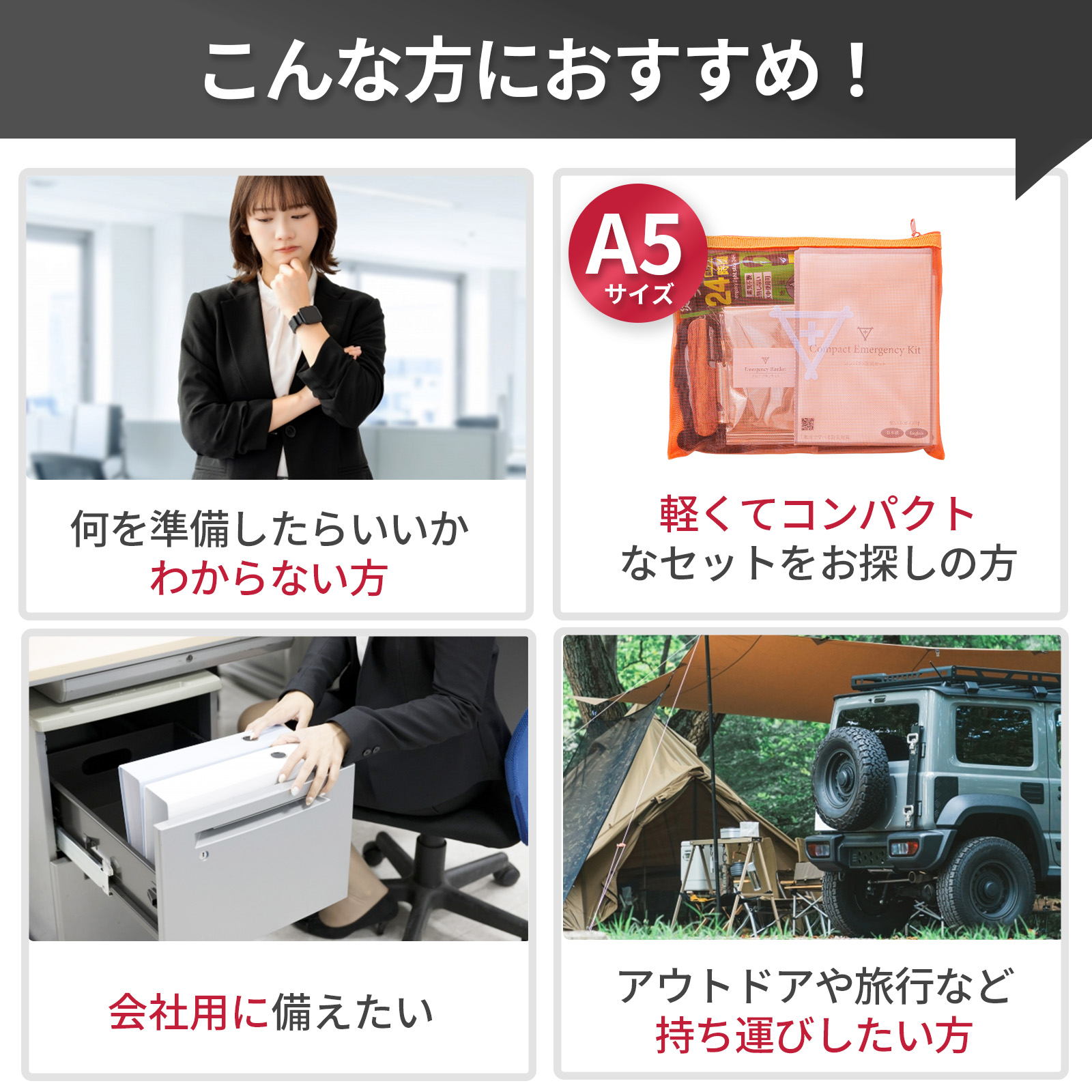 楽天市場】コンパクト防災セット フラバ A5サイズ ミニ防災セット 常備