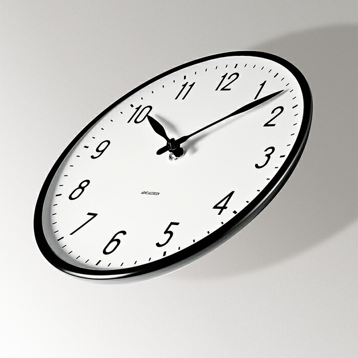楽天市場】【壁掛けフック特典付】ARNE JACOBSEN WALL CLOCK STATION
