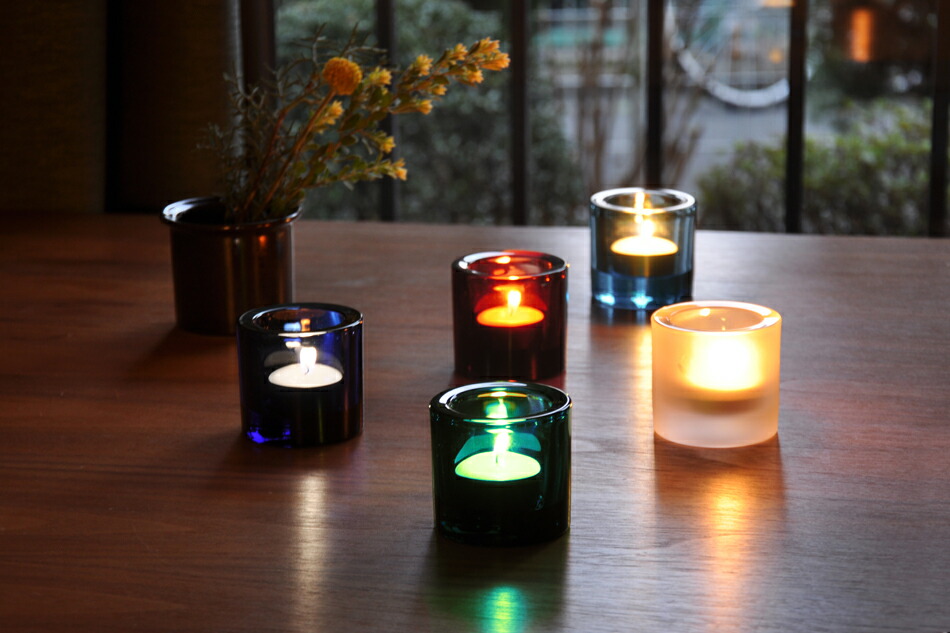 イッタラ マリメッコ kivi コバルトブルー 2個 キビ キャンドル