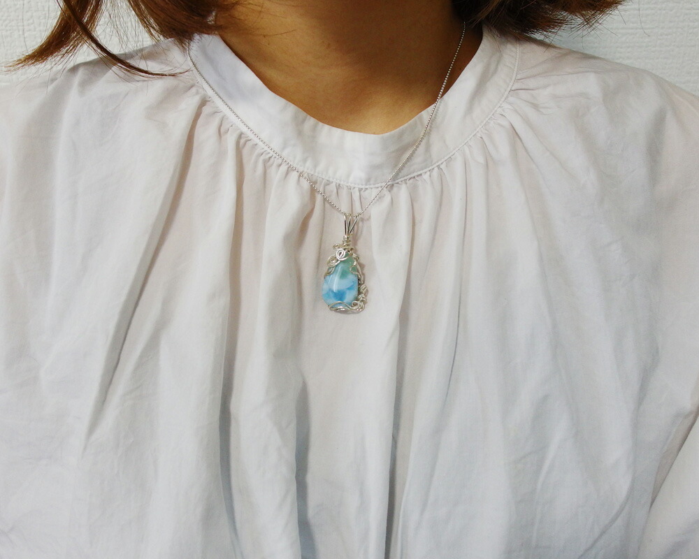 楽天市場】一点物 ラリマー ペンダント トップ Silver925 アート