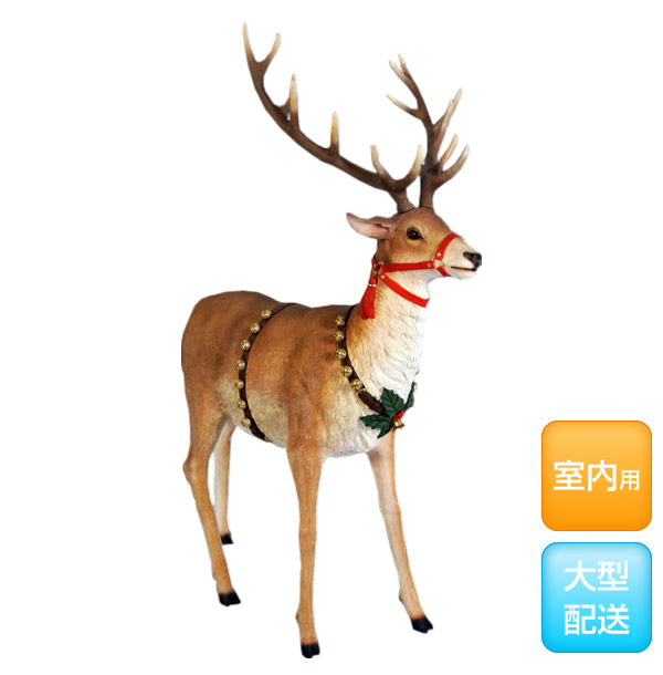 楽天市場】FRPアニマルオブジェ ソリを曳く大トナカイ置物 動物
