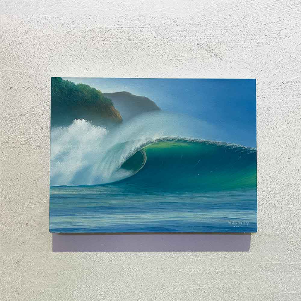 楽天市場】バリ 絵画 波の絵 Goes Windy 40×30cm 青い 海 アートパネル