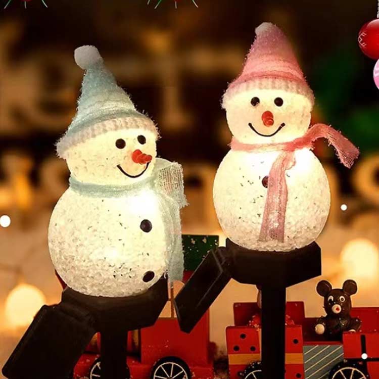 楽天市場】 屋外 クリスマス お洒落 スノーマン ソーラー オーナメント