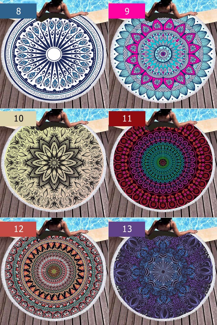 楽天市場】【全品11%OFF！22H限定】【楽天1位】ラウンドビーチタオル