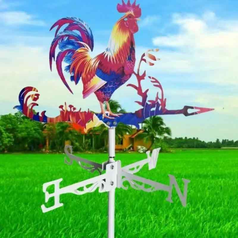 楽天市場】風向計 カラフル 雄鶏 ニワトリ 回転式 ロートアイアン製