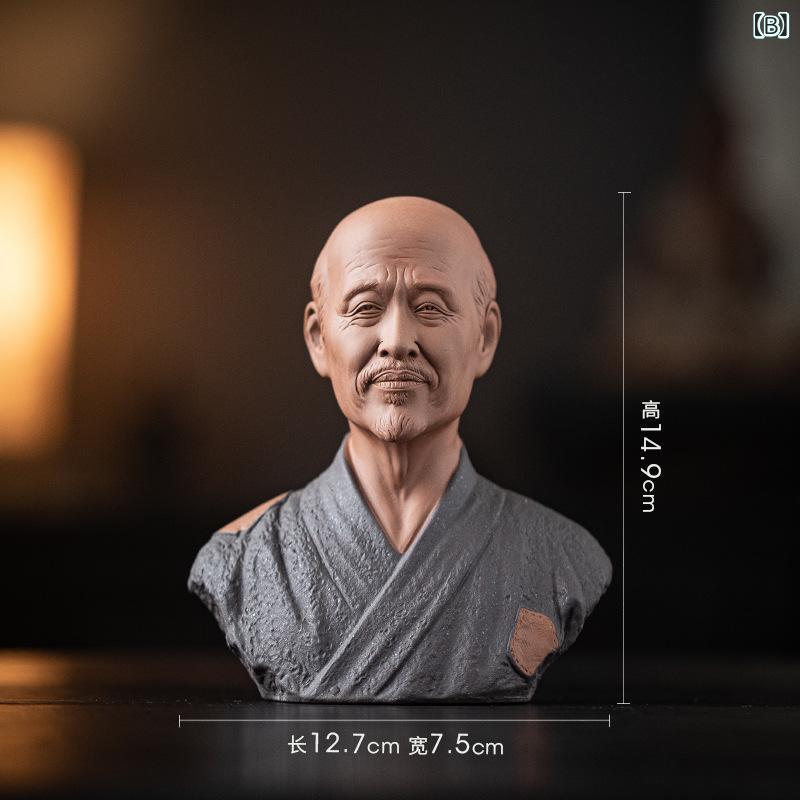 楽天市場】仏像 弘一法師 半身像 紫砂陶器 陶器製 焼き物 美術工芸品