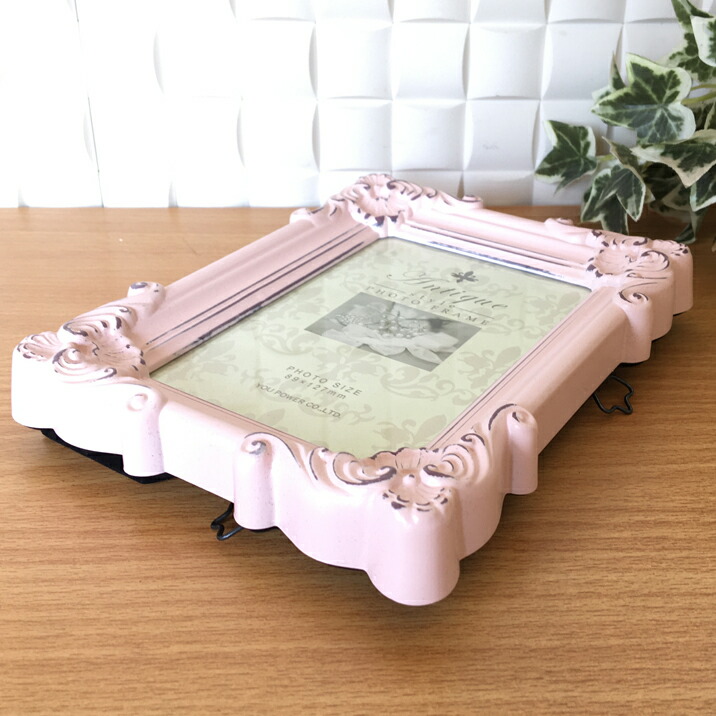 楽天市場】フォトフレーム ピンク L判 スクエア アンティーク風 写真