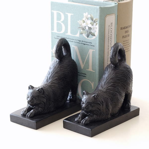 楽天市場】ブックエンド ねこ 猫 ネコ おしゃれ 本立て ブックスタンド