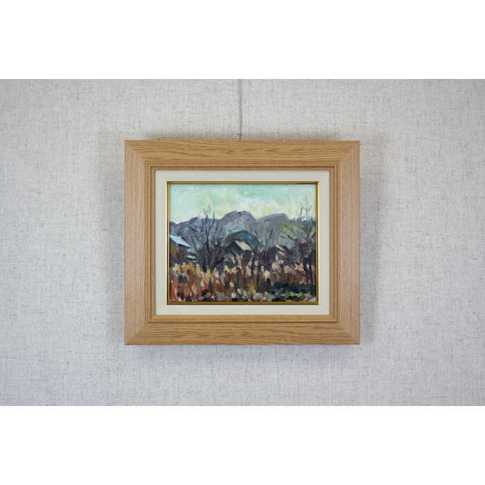 楽天市場】絵画 富樫正雄 油絵・油彩画 『晩秋の手稲山』 山 風景