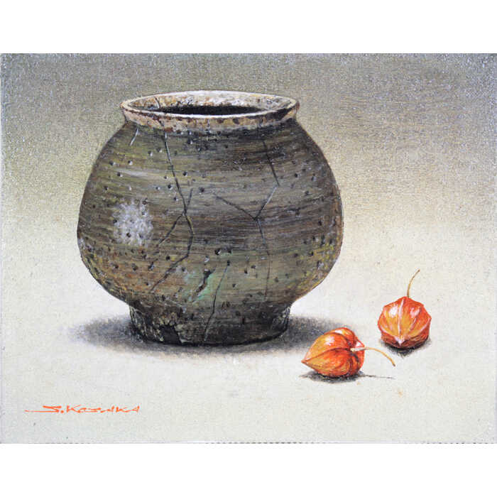 楽天市場】絵画 小阪正次 油絵・油彩画 『水差しとほうずき』 果実