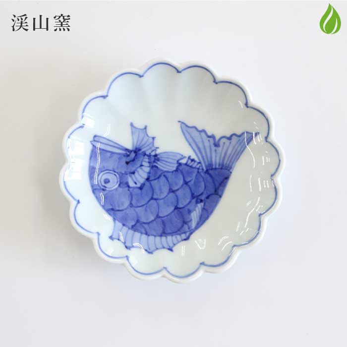 楽天市場】渓山窯 有田焼 染付めで鯛菊型3．5寸皿 豆皿 小皿 取り皿