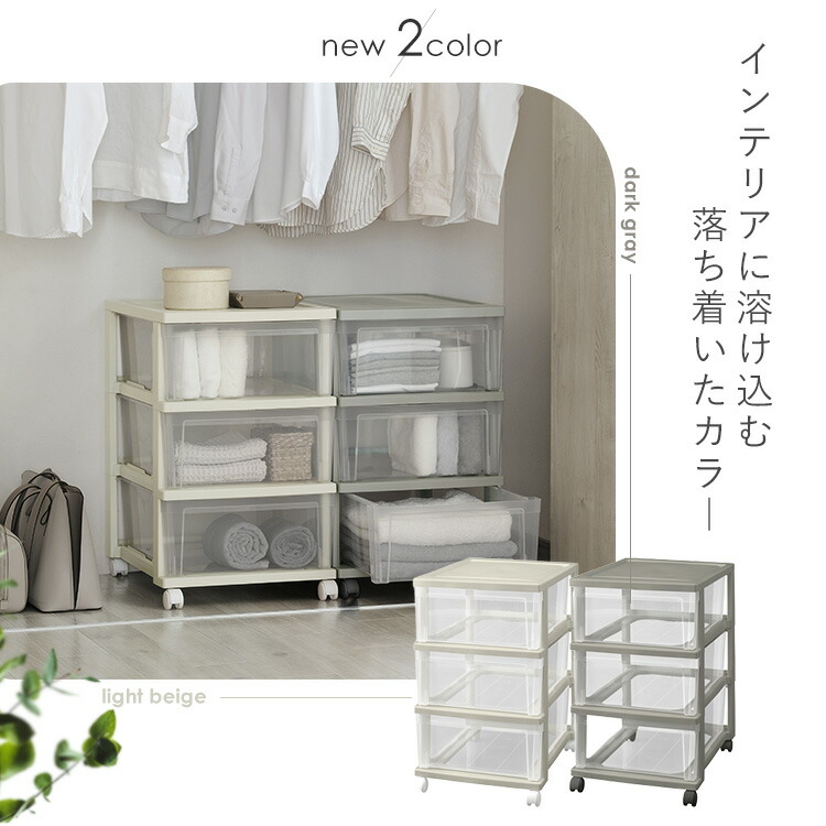 楽天市場】【公式】チェスト 収納ケース 3段 キャスター付 引出し
