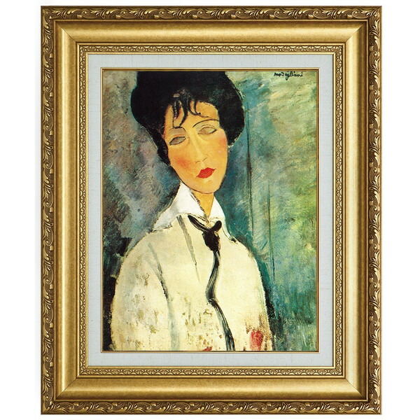 楽天市場】複製名画 モディリアーニ 「タイをする女」 美術品 レプリカ