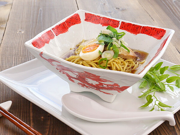 楽天市場】【選べる3色】四角い ラーメン丼ぶり 21cm 1400cc 日本製