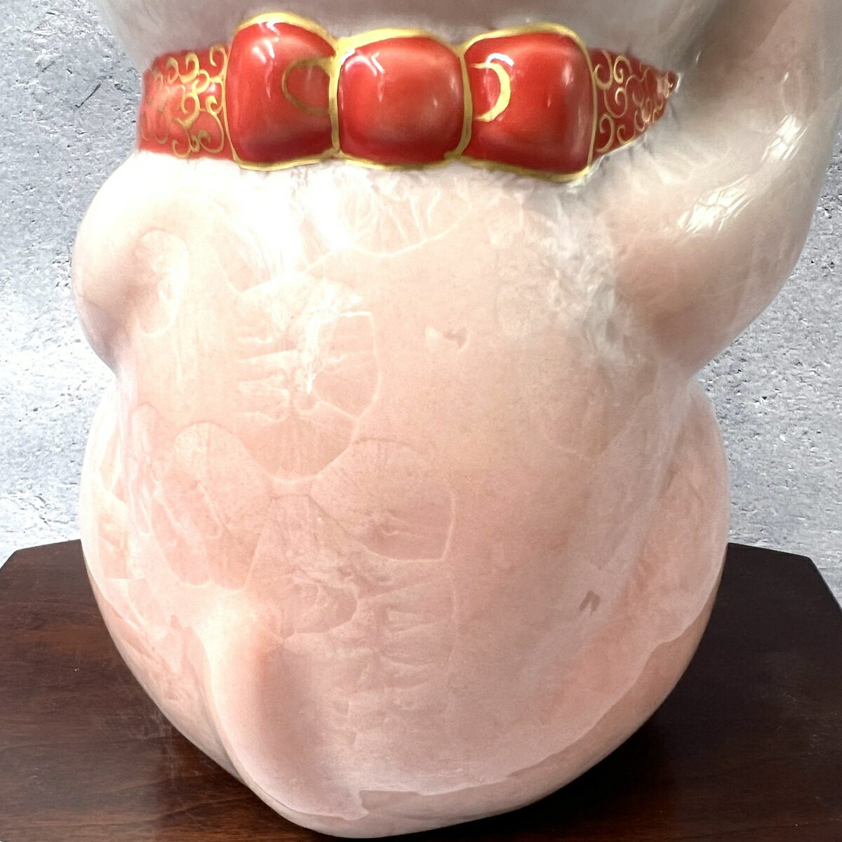 楽天市場】京焼 清水焼 陶あん 花結晶 招き猫(大サイズ） 桃白 招福