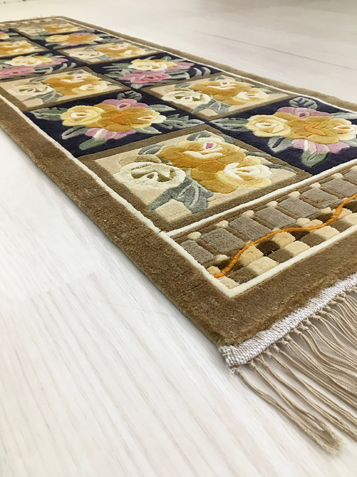 楽天市場】【中国段通 シルク 玄関マット】「綾」絨毯(じゅうたん