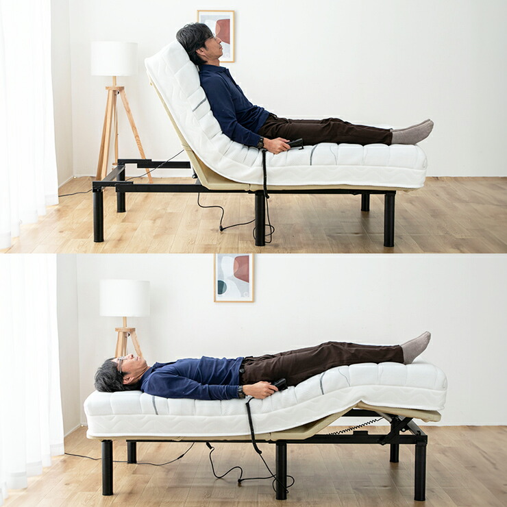 楽天市場】電動ベッド リクライニングベッド 「ヘンロ」シングルサイズ