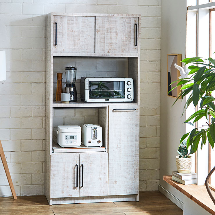 楽天市場】☆55%OFF☆ 食器棚 完成品 レンジ台 キッチンボード