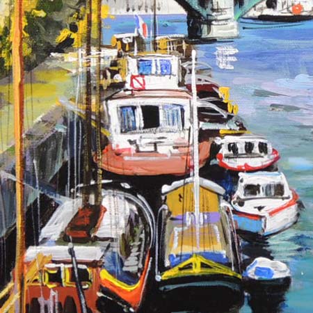 楽天市場】絵画 油絵 セーヌ河・ノートルダム寺院 フランス・パリ