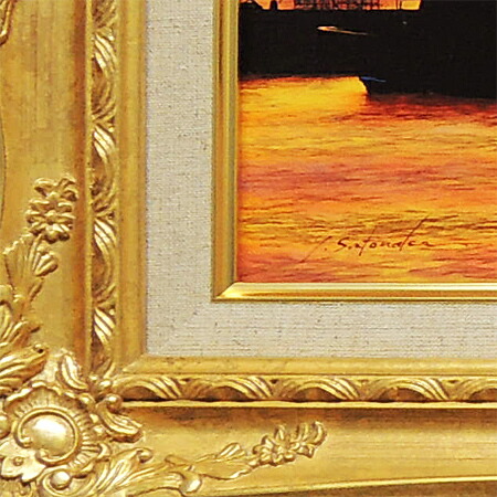 楽天市場】絵画 油絵 朝の港 （里中游） 送料無料 【肉筆】【油絵