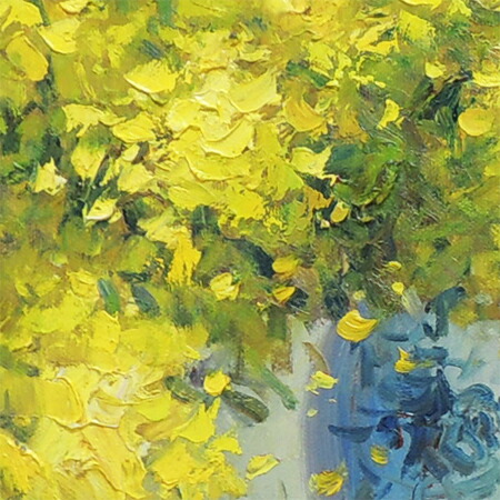 楽天市場】絵画 油絵 ミモザ （堀哲夫） 送料無料 【肉筆】【油絵