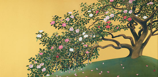 楽天市場】速水御舟 絵画 名樹散椿 送料無料 【複製】【美術印刷