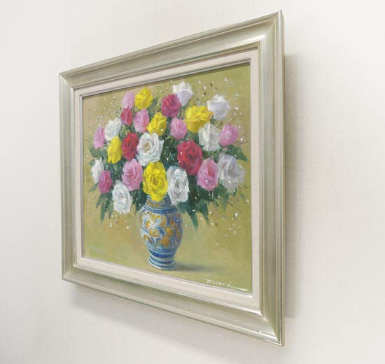 楽天市場】絵画 油絵 ばら F20号 （堀哲夫） 送料無料 【肉筆】【油絵