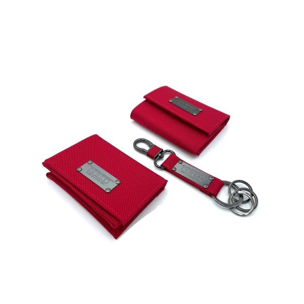 楽天市場】KNICKS ニックス BAR-3S 赤色バリスティック3点セット（財布