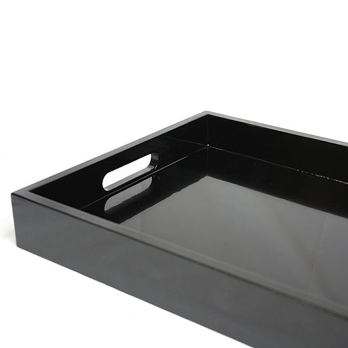 楽天市場】お盆 木製＜長手盆 匠＞黒塗り 木製 送料無料訳あり50.5cm