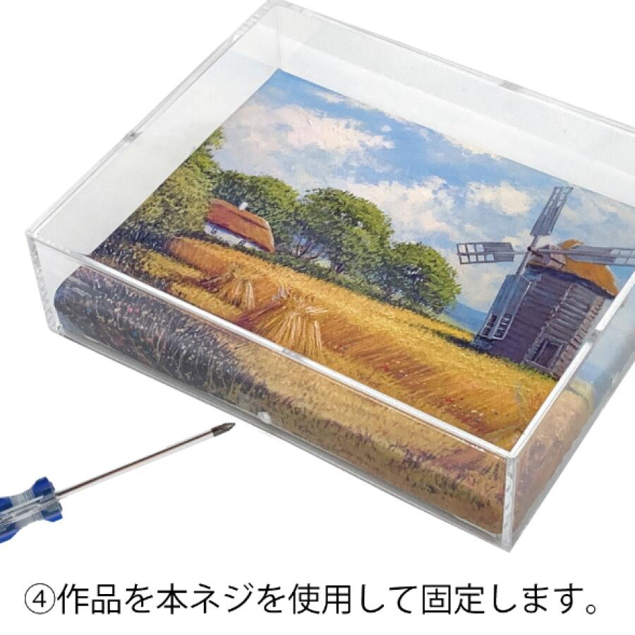 楽天市場】F6号 キャンバス付きアクリルボックス(410×318mm) お