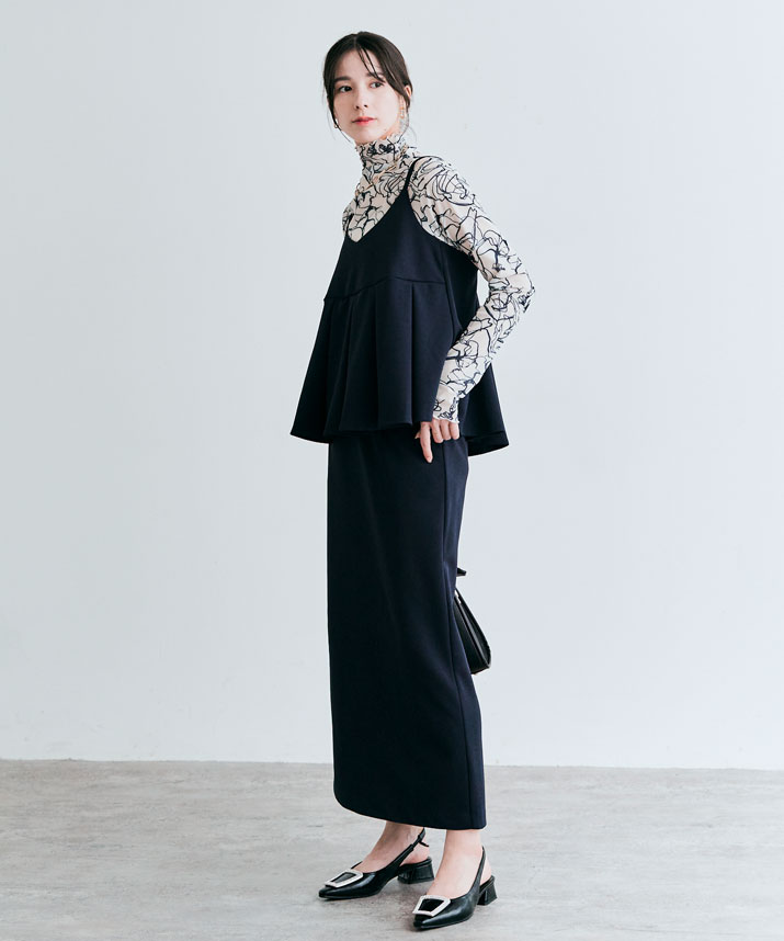 楽天市場】セットアップ《選べるプリーツペプラムセットアップ 全4色 2