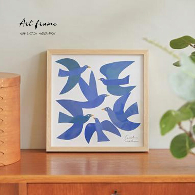 楽天市場】【特典あり】アートフレーム L イオクサツキ 青い鳥[鳥 絵