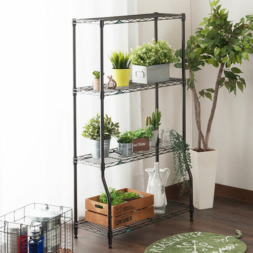 楽天市場】フラワースタンド 4段 幅70 ガーデンラック 室内 錆びにくい