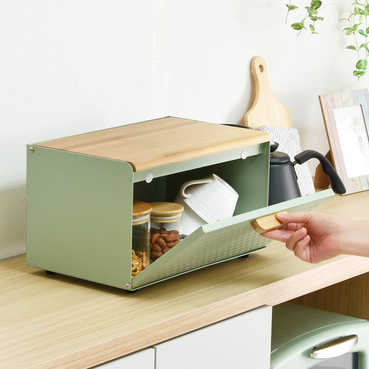 多機能 ブレッドケース 北欧 キッチンもすっきり