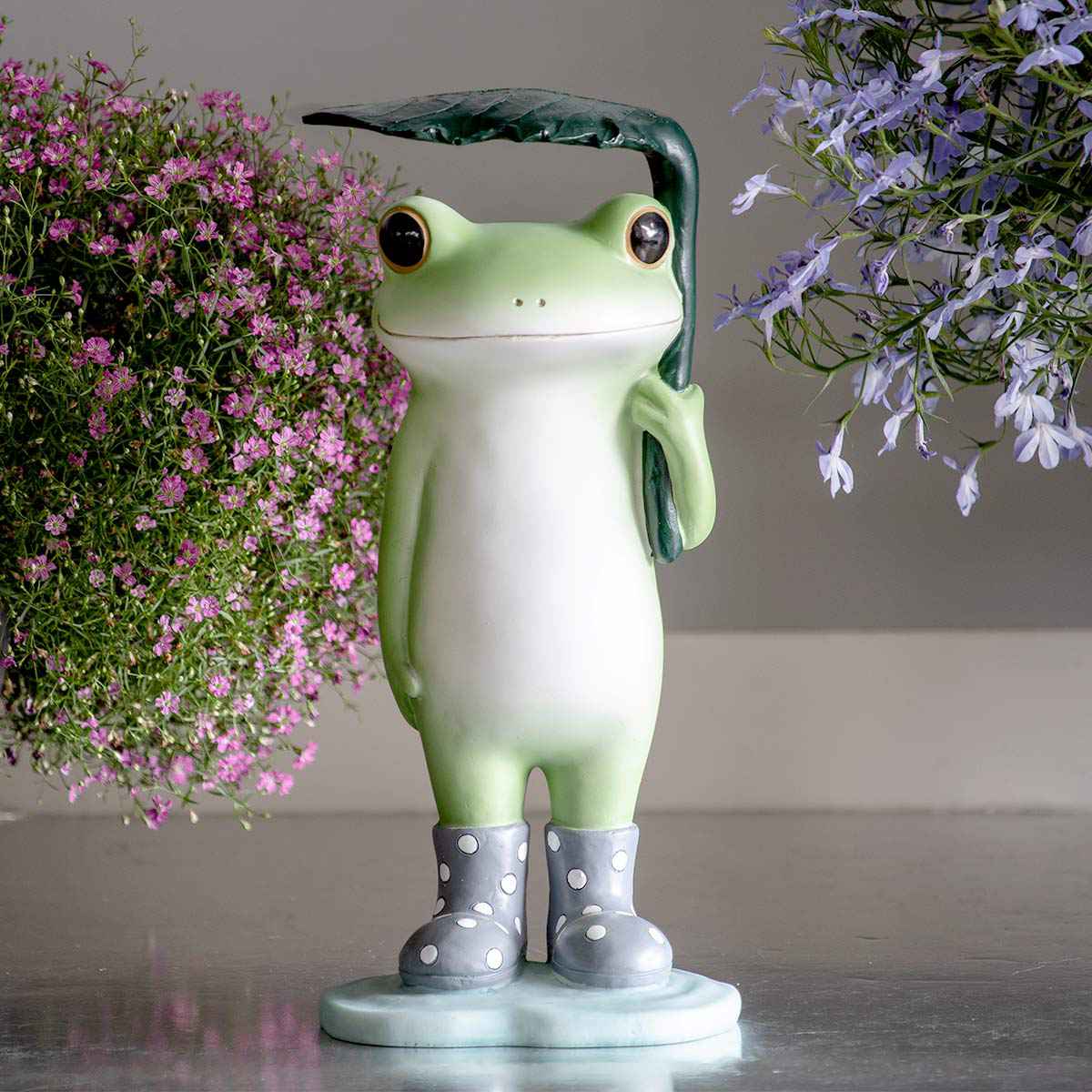 楽天市場】ガーデン オーナメント 葉っぱ傘カエル Copeau （ コポー