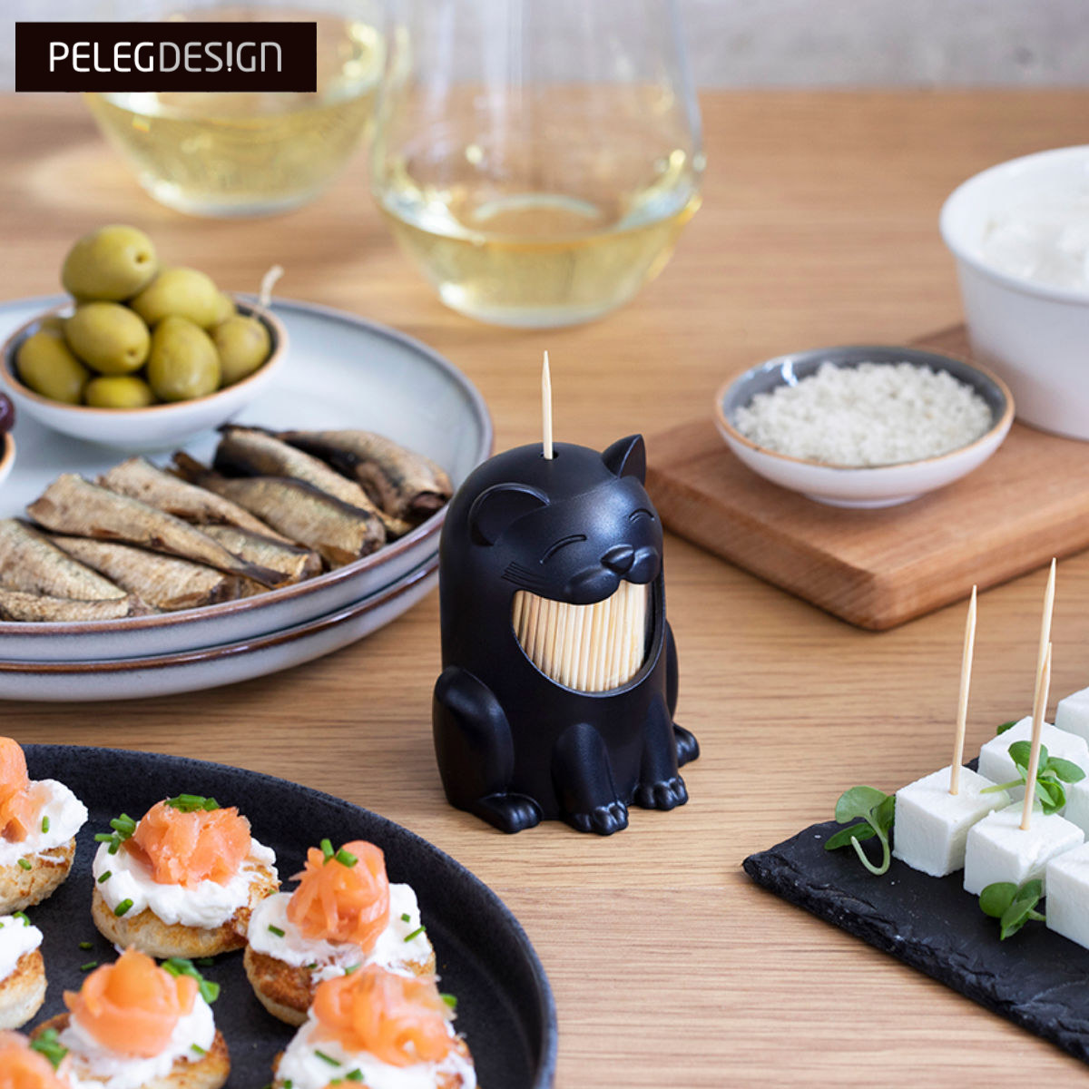 楽天市場】爪楊枝入れ Peleg Design キャット ピックホルダー