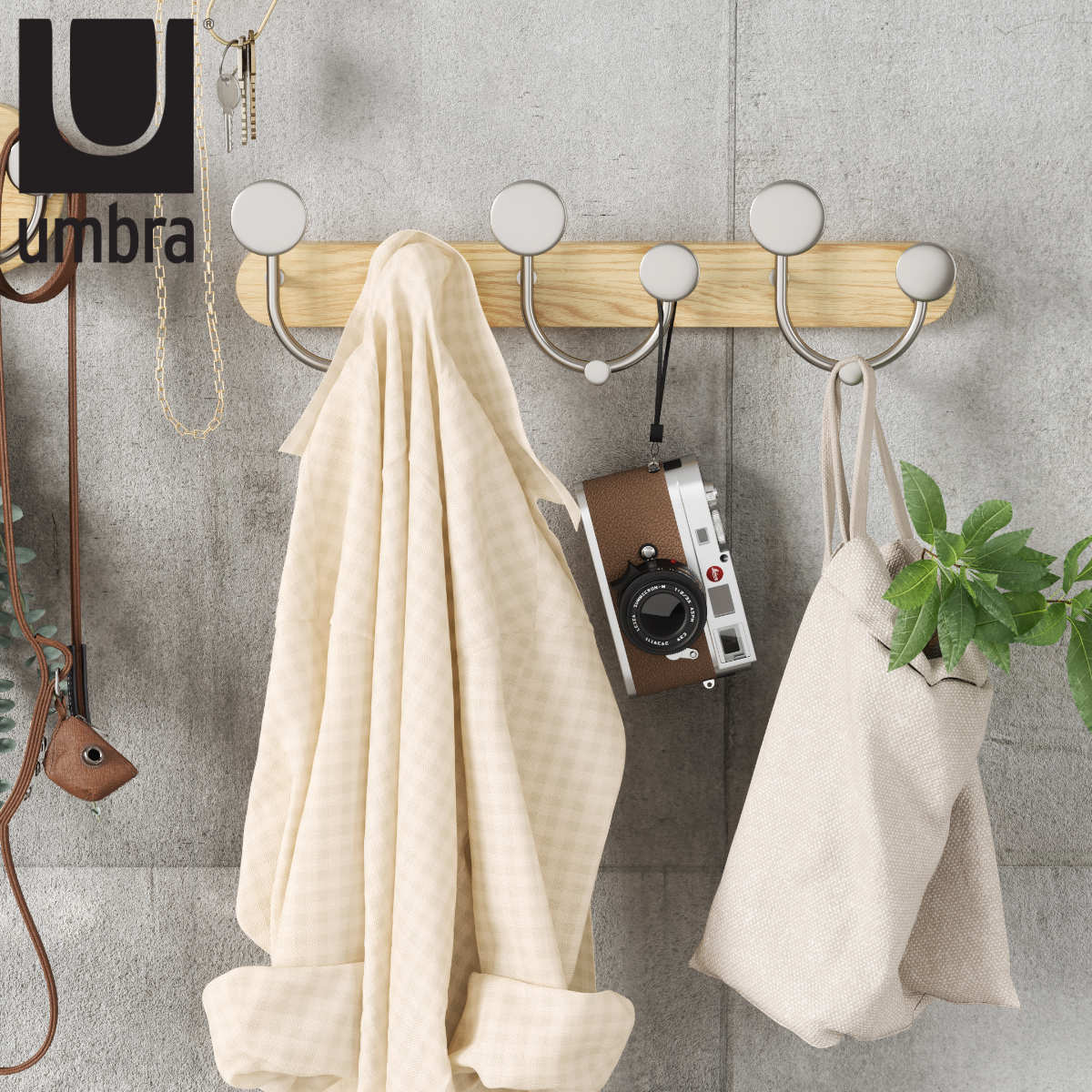 楽天市場】フック 壁 メロディ 9個 幅43×奥行8×高さ13cm （ Umbra