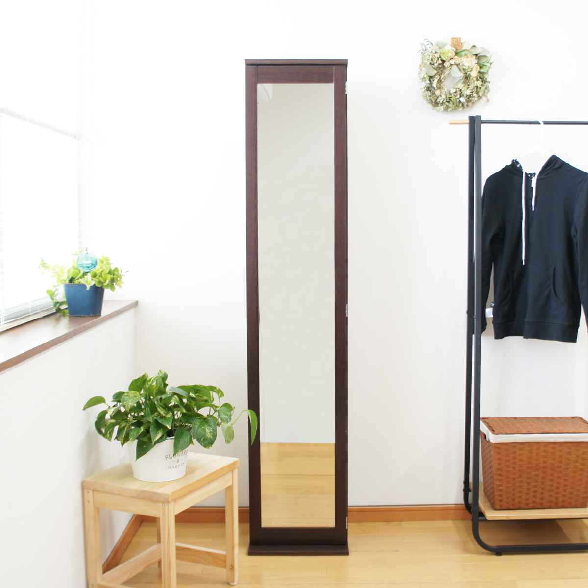 楽天市場】ボックスミラー ミラー付き収納棚 （ ミラー 鏡 収納棚 扉