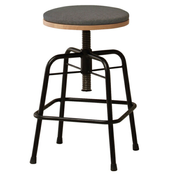 楽天市場】スツール グラム 高さ43～55cm 高さ調整 椅子 スチール脚