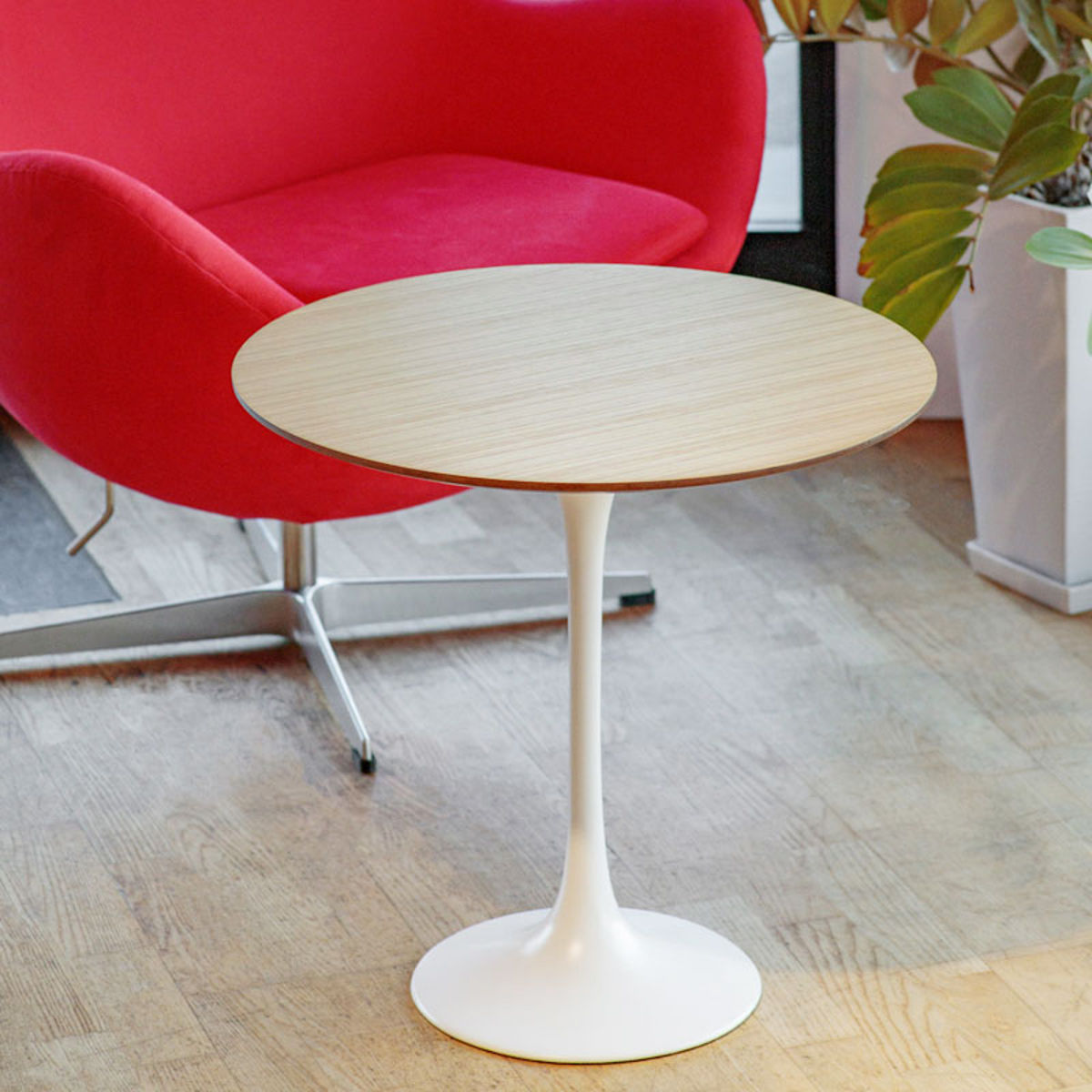 楽天市場】サイドテーブル 円型 直径52cm 高さ52cm オーク