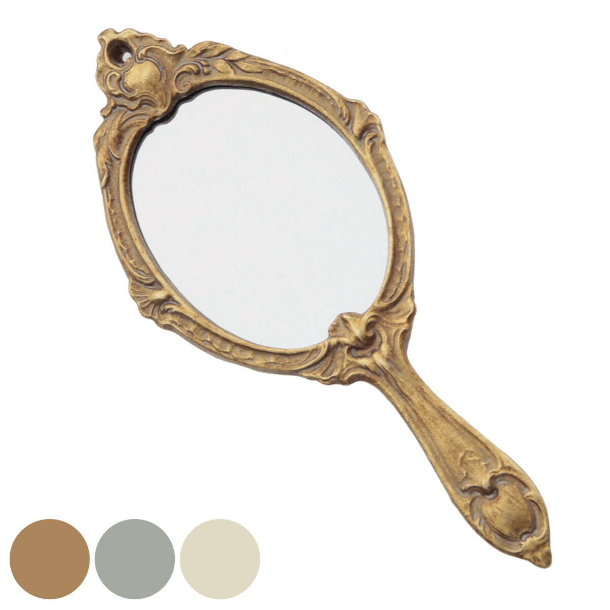 楽天市場】手鏡 アンティーク調 ハンドミラー （ ミラー かがみ 鏡