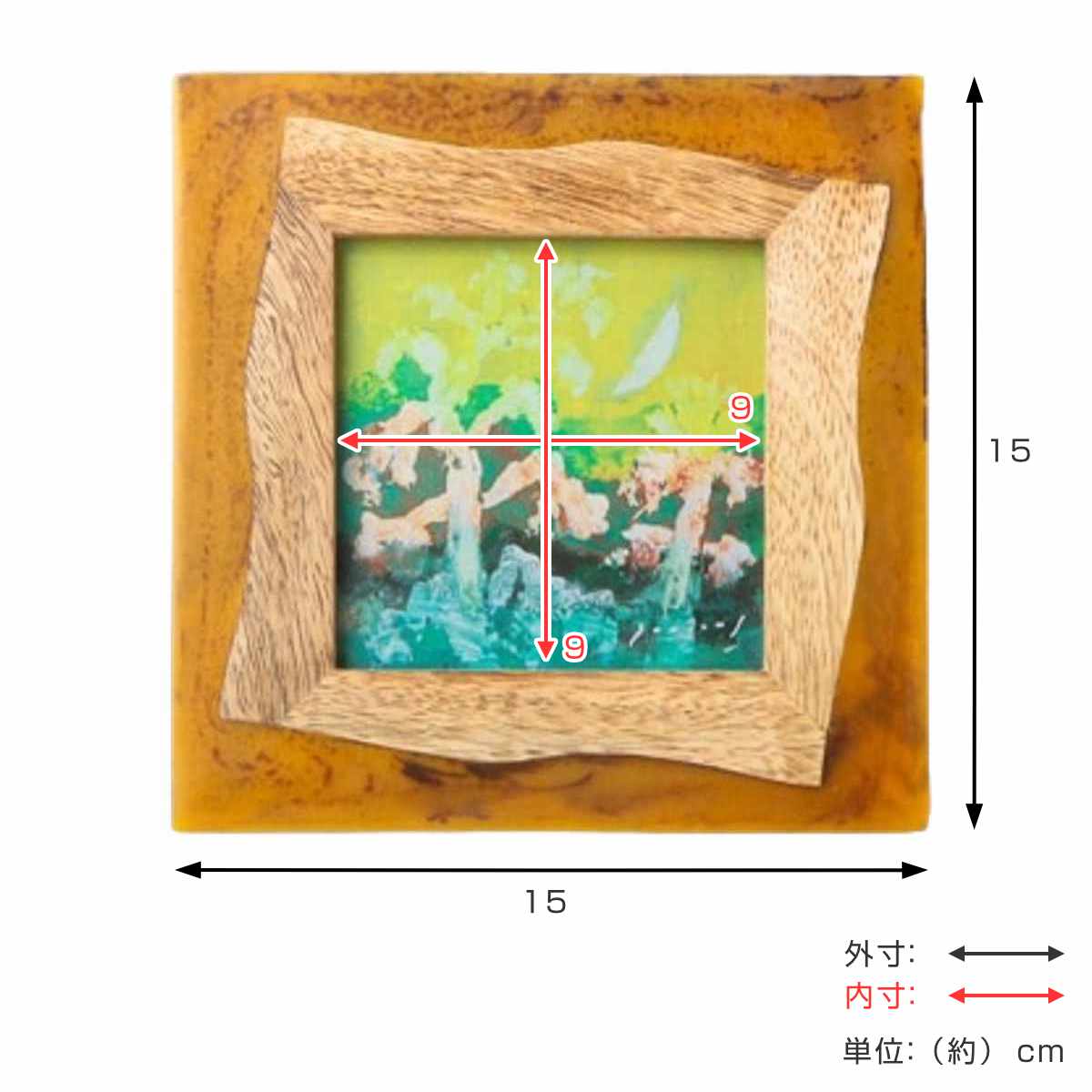 楽天市場】フォトフレーム ウッド＆レジンフォトフレームS スクエア
