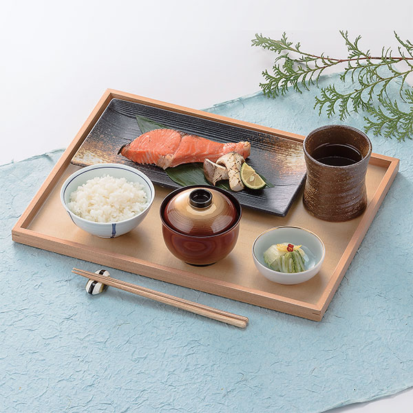 楽天市場】懐石盆 木製 尺5 組手 白木 長手 クリヤー仕上げ 盆 敷膳