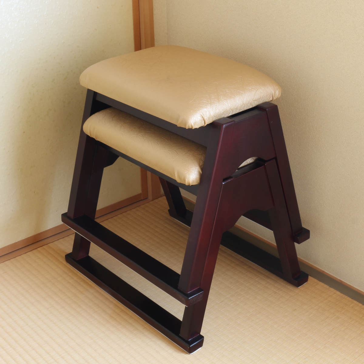 楽天市場】椅子 仏壇 スタッキングできる 仏壇前椅子 ゴールド 高さ