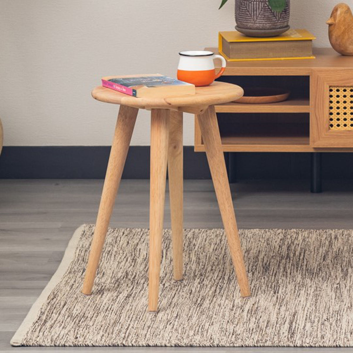 楽天市場】スツール 高さ50cm 円型 置きクッション 起毛生地 ボア生地