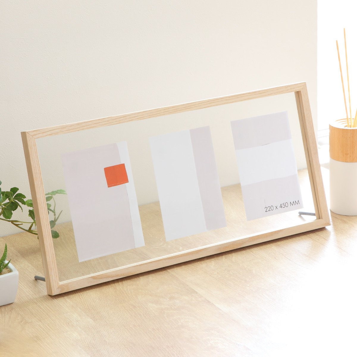 楽天市場】フォトフレーム CAN-04 ポストカードサイズ 3連 （ フォト